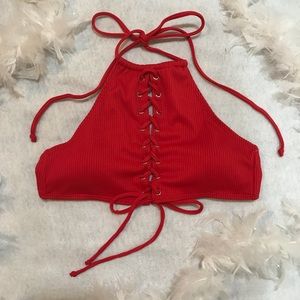 Lace-up Bikini Top